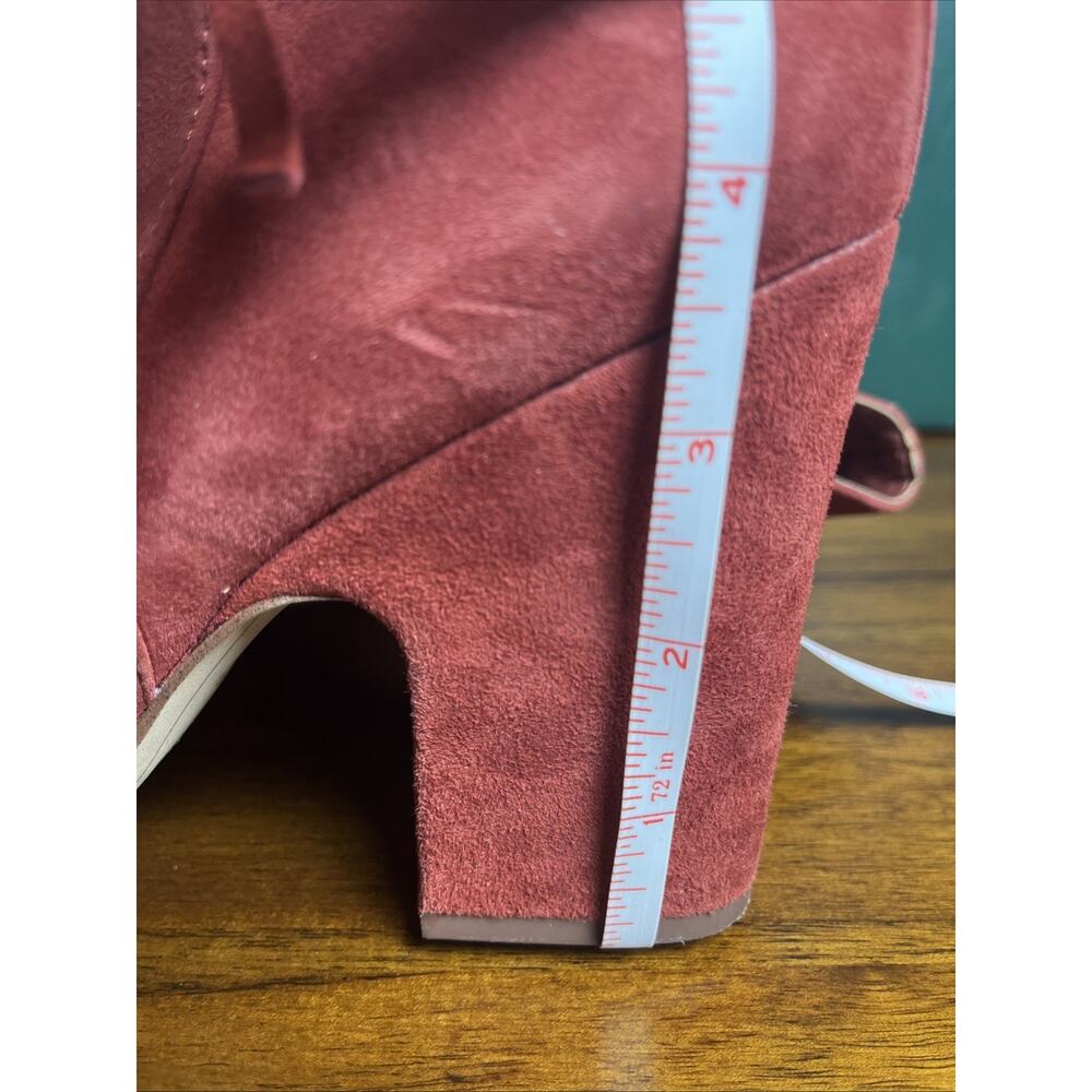 Sam Edelman Niomi Pull On Pointed Toe Ankle Bootie Paprika Red Suede Size 9.5 - Picture 10 of 11